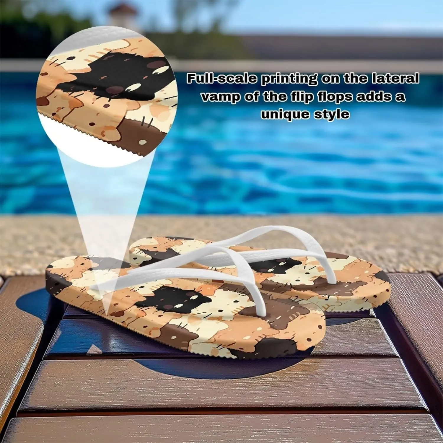 Flip Flops For Women Non-Slip Bathroom Shower Shoes Fashion Cushion EVA Indoor and Outdoor Sandals Size US 5.5-9.5