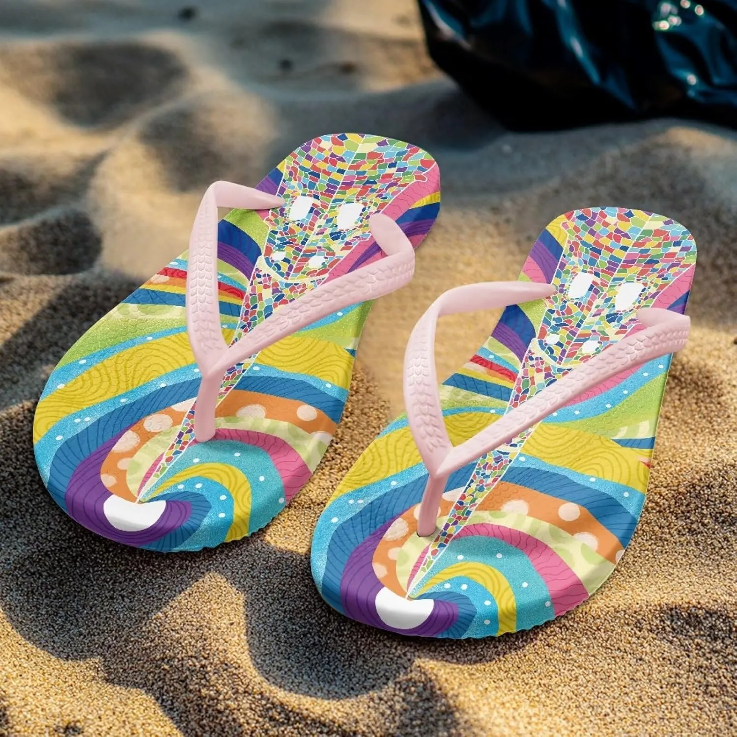 Flip Flops For Women Non-Slip Bathroom Shower Shoes Fashion Cushion EVA Indoor and Outdoor Sandals Size US 5.5-9.5