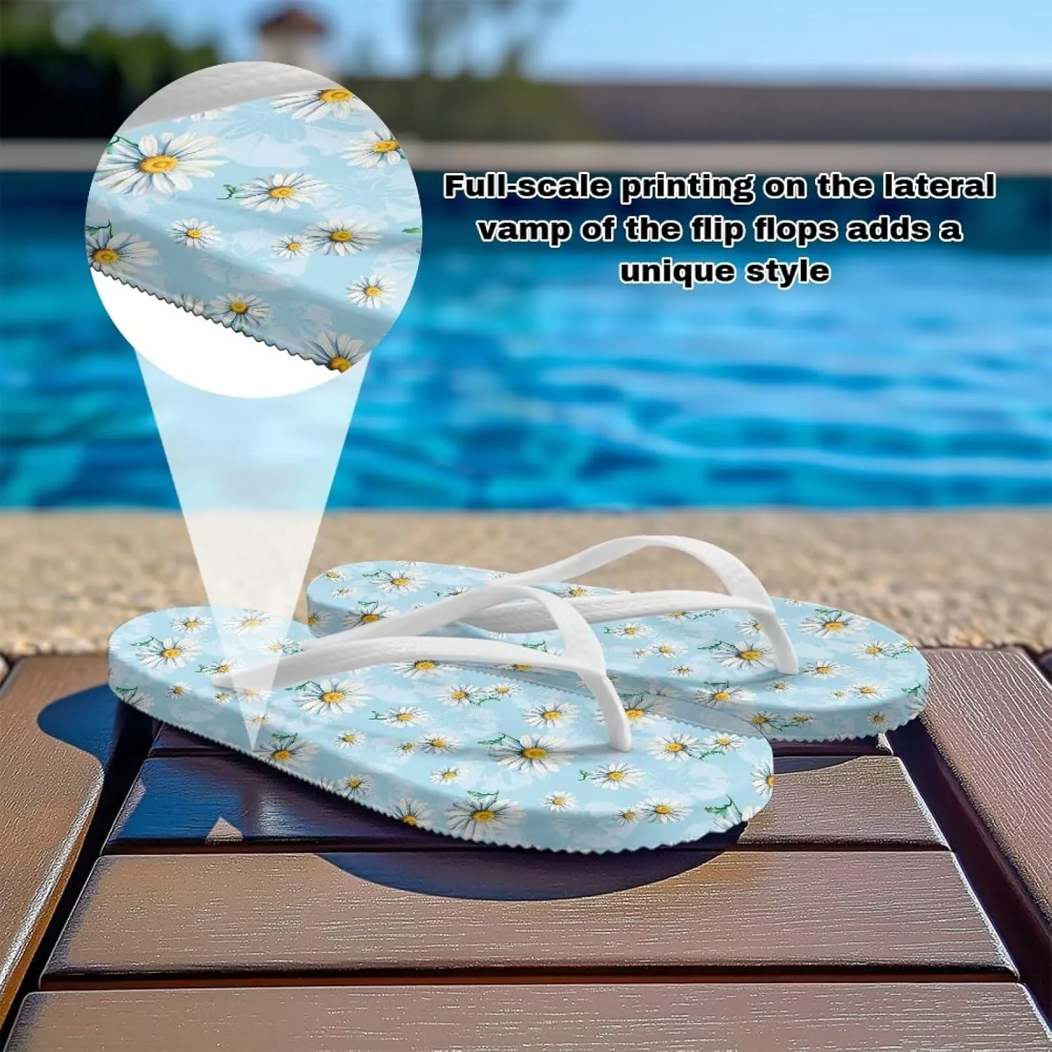 Flip Flops For Women Non-Slip Bathroom Shower Shoes Fashion Cushion EVA Indoor and Outdoor Sandals Size US 5.5-9.5
