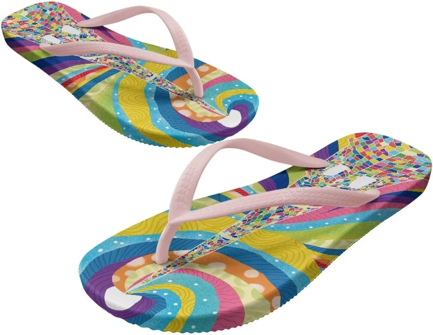 Flip Flops For Women Non-Slip Bathroom Shower Shoes Fashion Cushion EVA Indoor and Outdoor Sandals Size US 5.5-9.5