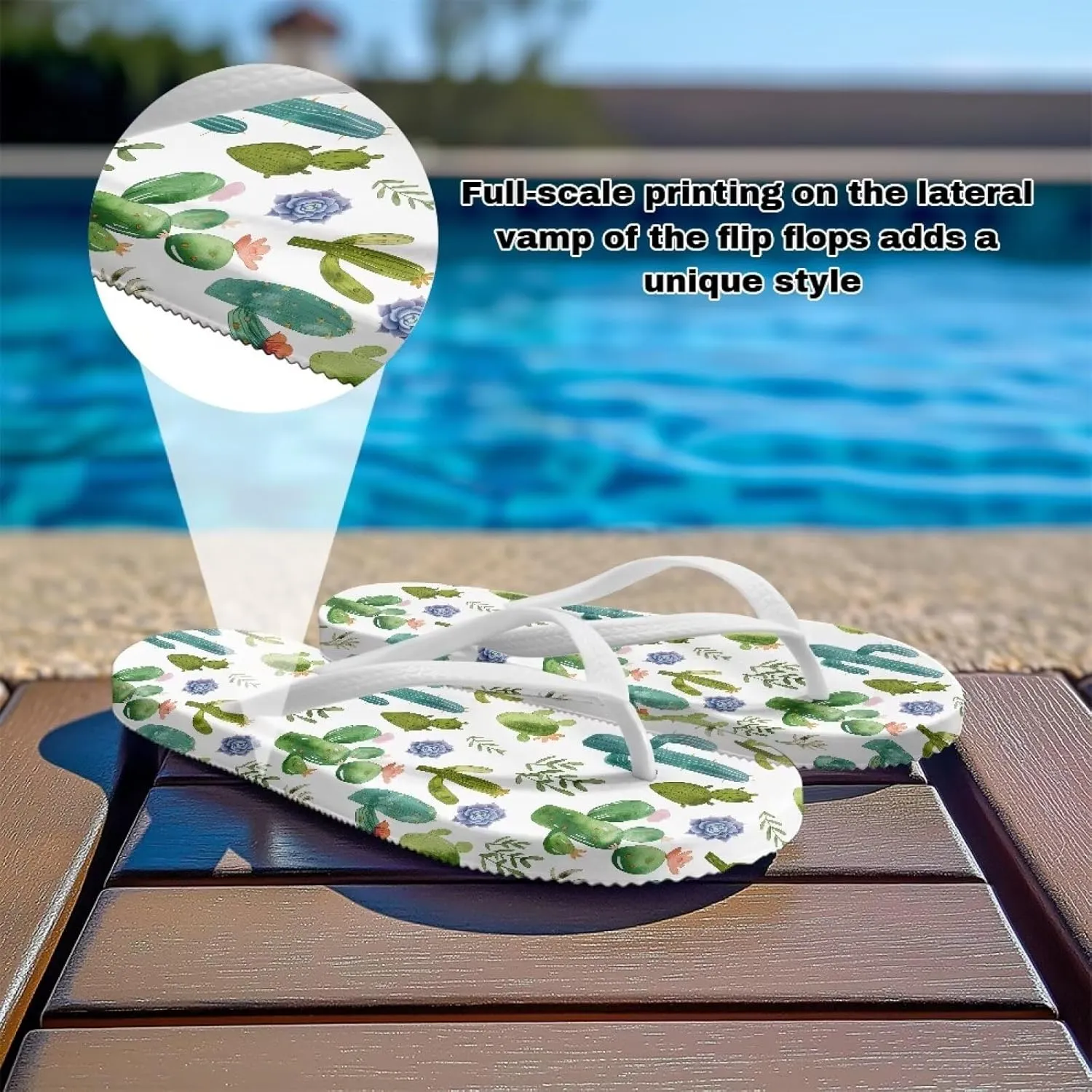 Flip Flops For Women Non-Slip Bathroom Shower Shoes Fashion Cushion EVA Indoor and Outdoor Sandals Size US 5.5-9.5