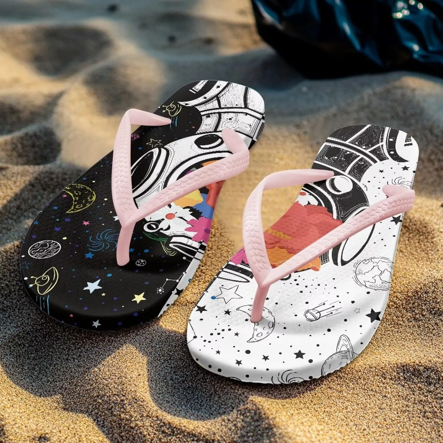 Flip Flops For Women Non-Slip Bathroom Shower Shoes Fashion Cushion EVA Indoor and Outdoor Sandals Size US 5.5-9.5