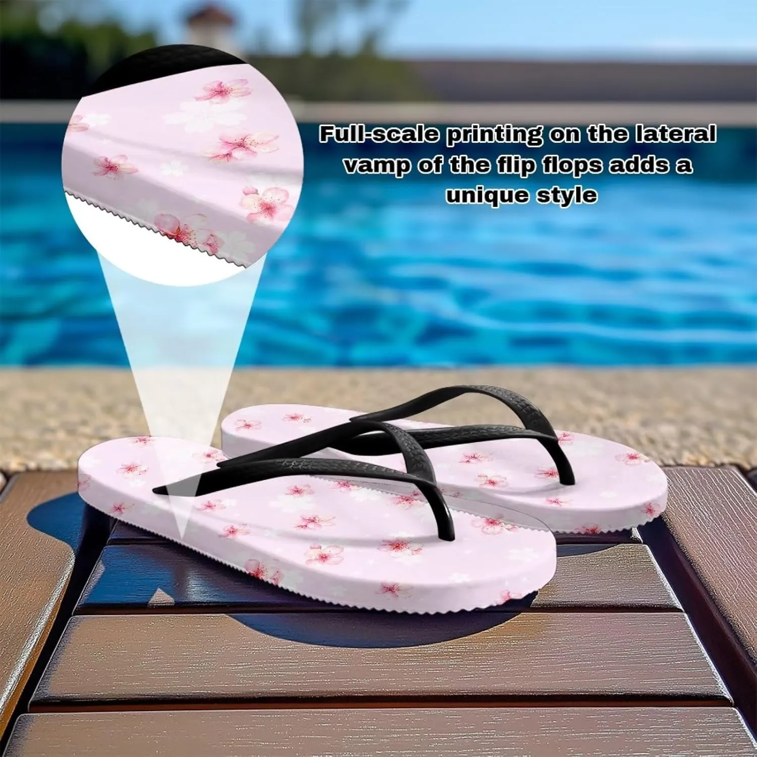 Flip Flops For Women Sandals Non-Slip Bathroom Shower Shoes Fashion Cushion EVA Indoor and Outdoor Sandals Size US 5.5-9.5
