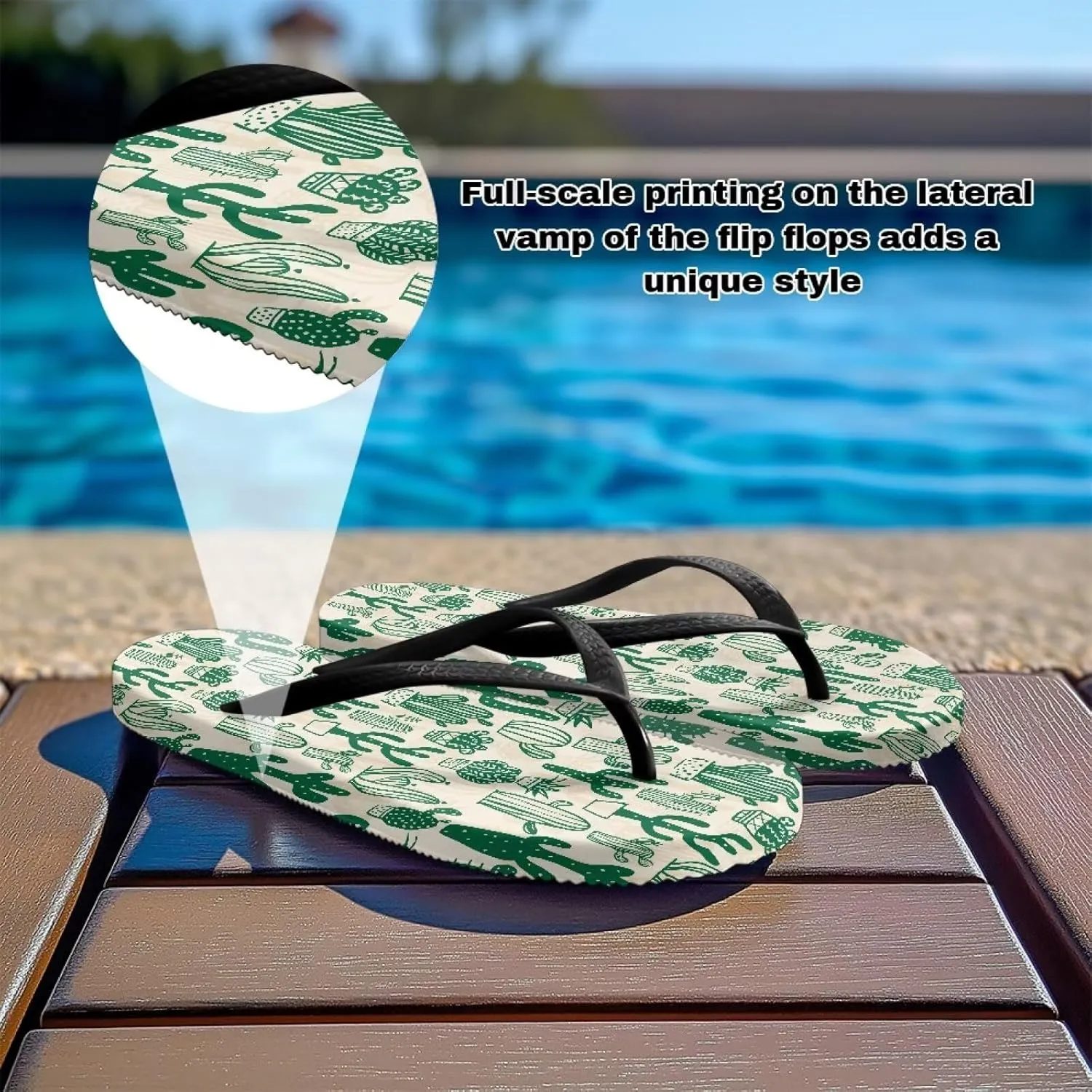 Flip Flops For Women Sandals Non-Slip Bathroom Shower Shoes Fashion Cushion EVA Indoor and Outdoor Sandals Size US 5.5-9.5