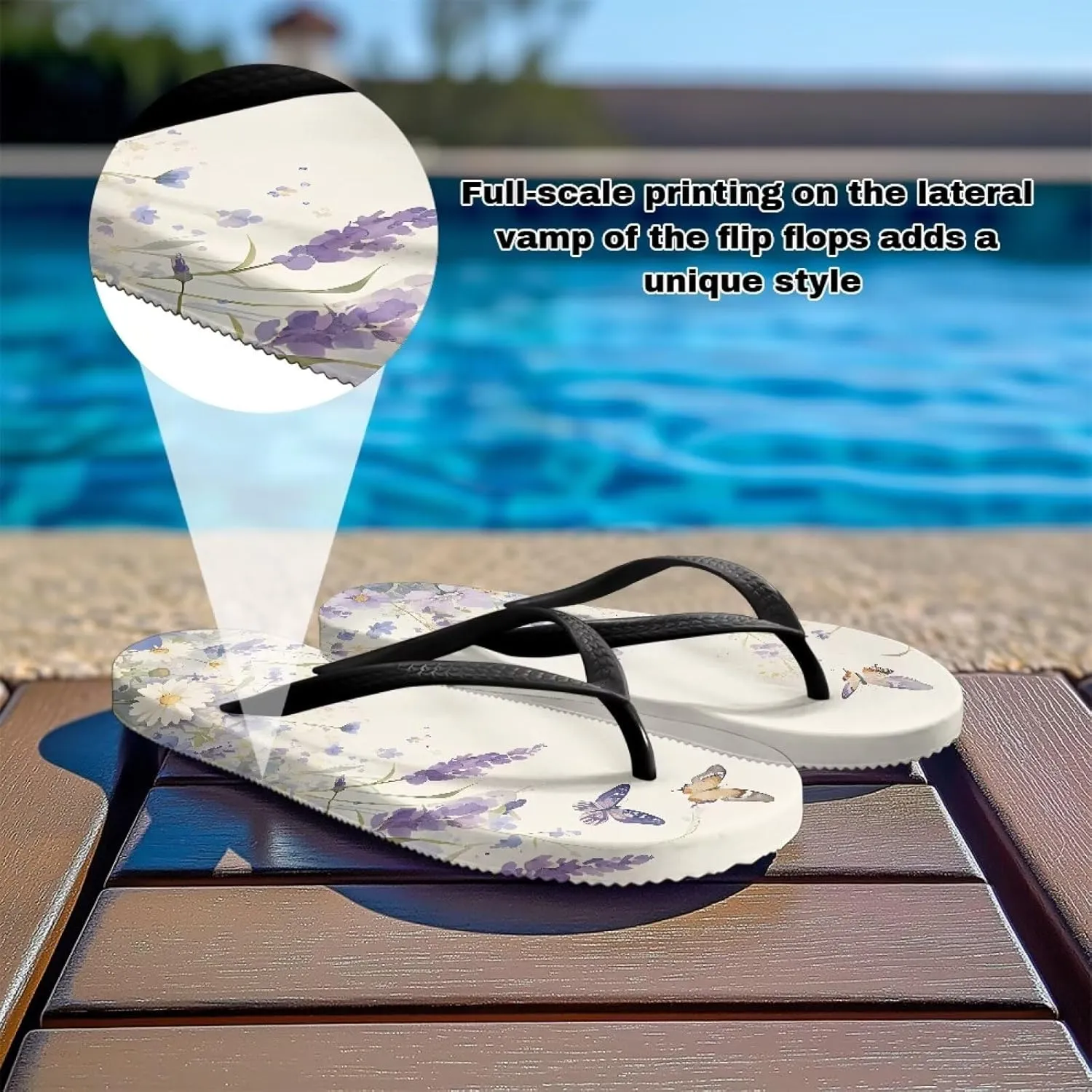 Flip Flops For Women Sandals Non-Slip Bathroom Shower Shoes Fashion Cushion EVA Indoor and Outdoor Sandals Size US 5.5-9.5