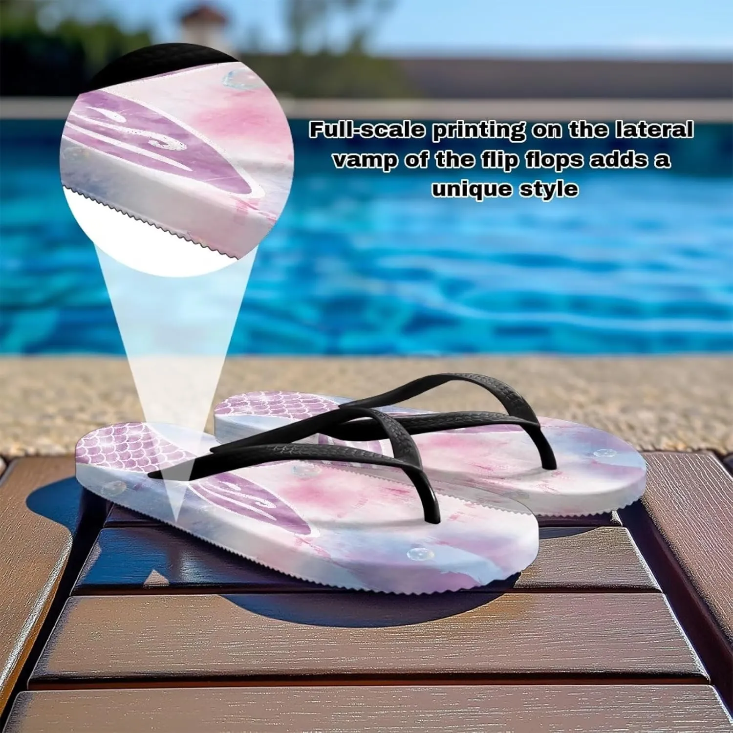 Flip Flops For Women Sandals Non-Slip Bathroom Shower Shoes Fashion Cushion Indoor and Outdoor Sandals SizeUS 5-9