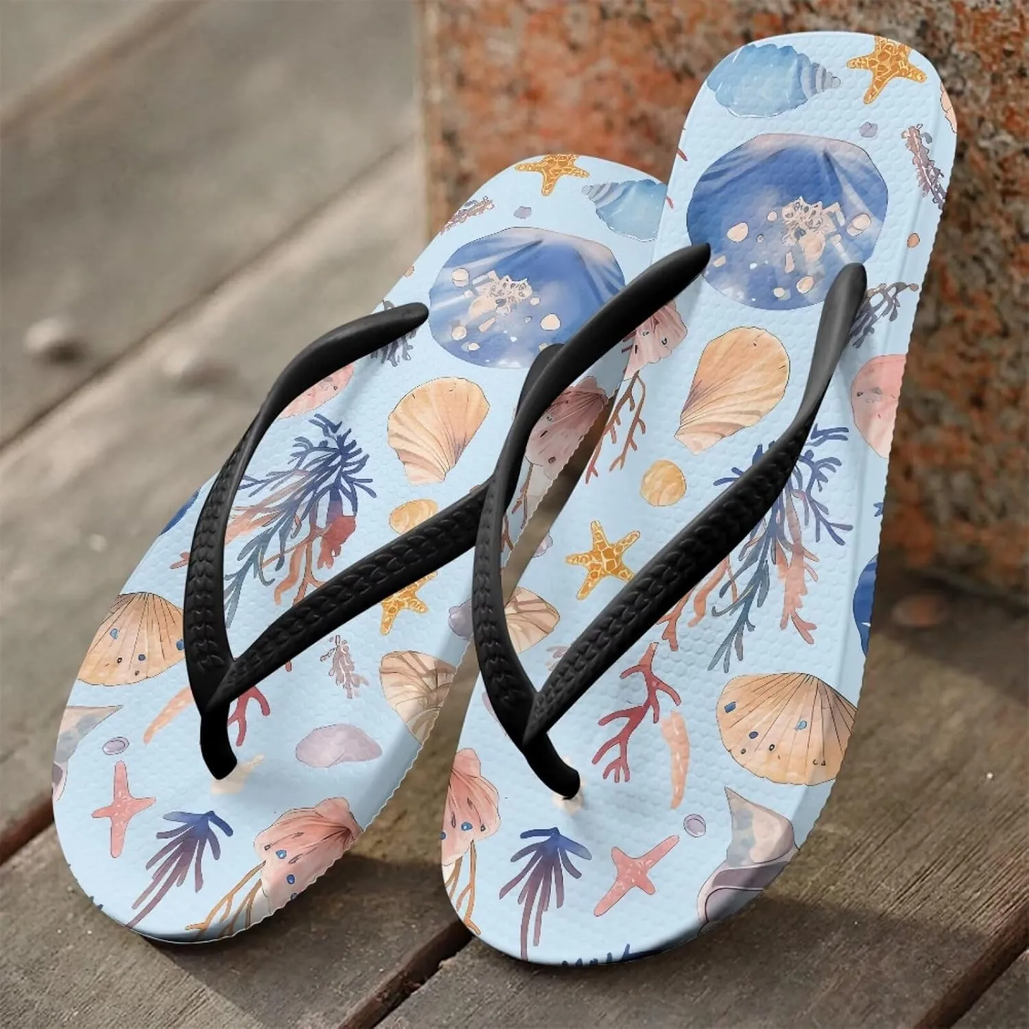 Flip Flops For Women Sandals Non-Slip Bathroom Shower Shoes Fashion Cushion Indoor and Outdoor Sandals SizeUS 5-9