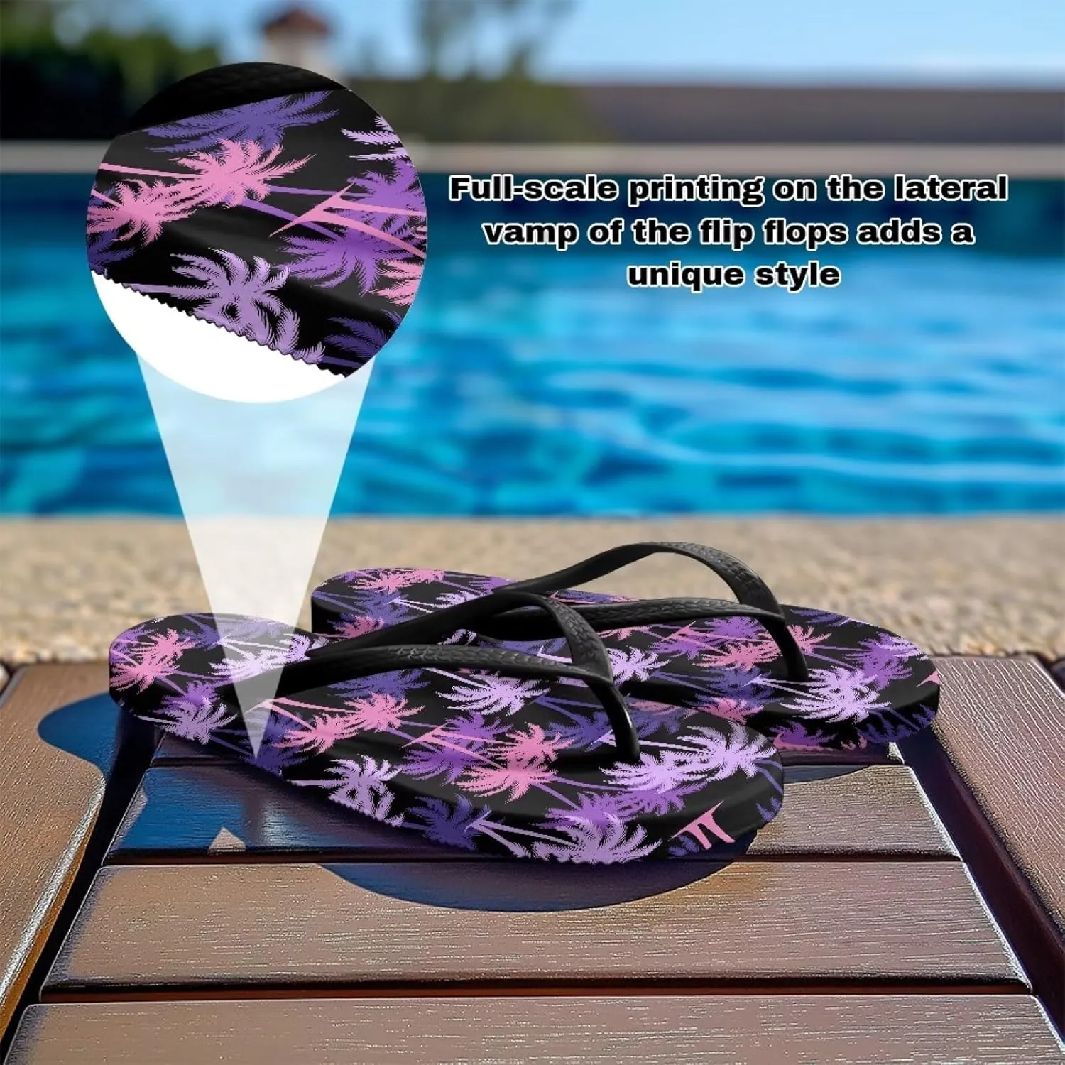Flip Flops For Women Sandals Non-Slip Bathroom Shower Shoes Fashion Cushion Indoor and Outdoor Sandals SizeUS 5-9