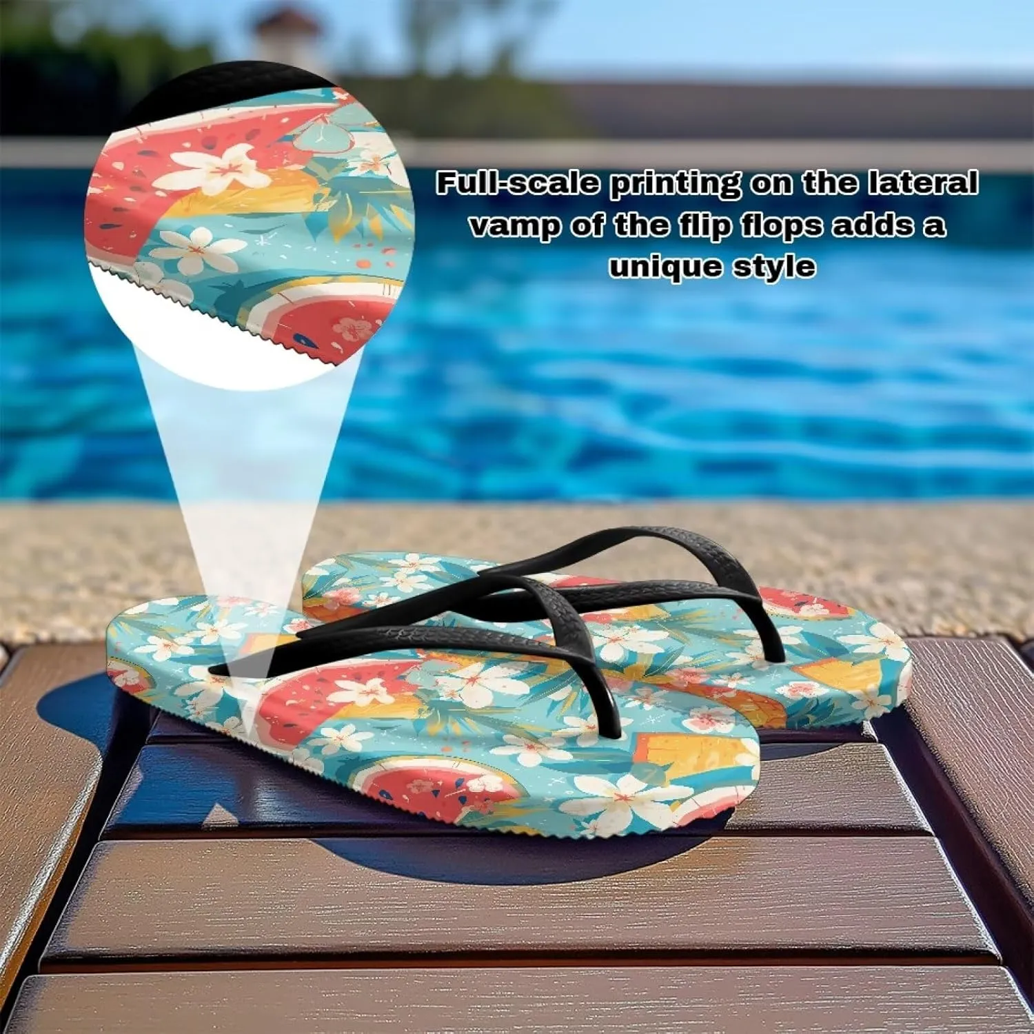 Flip Flops For Women Sandals Non-Slip Bathroom Shower Shoes Fashion Cushion Indoor and Outdoor Sandals SizeUS 5-9
