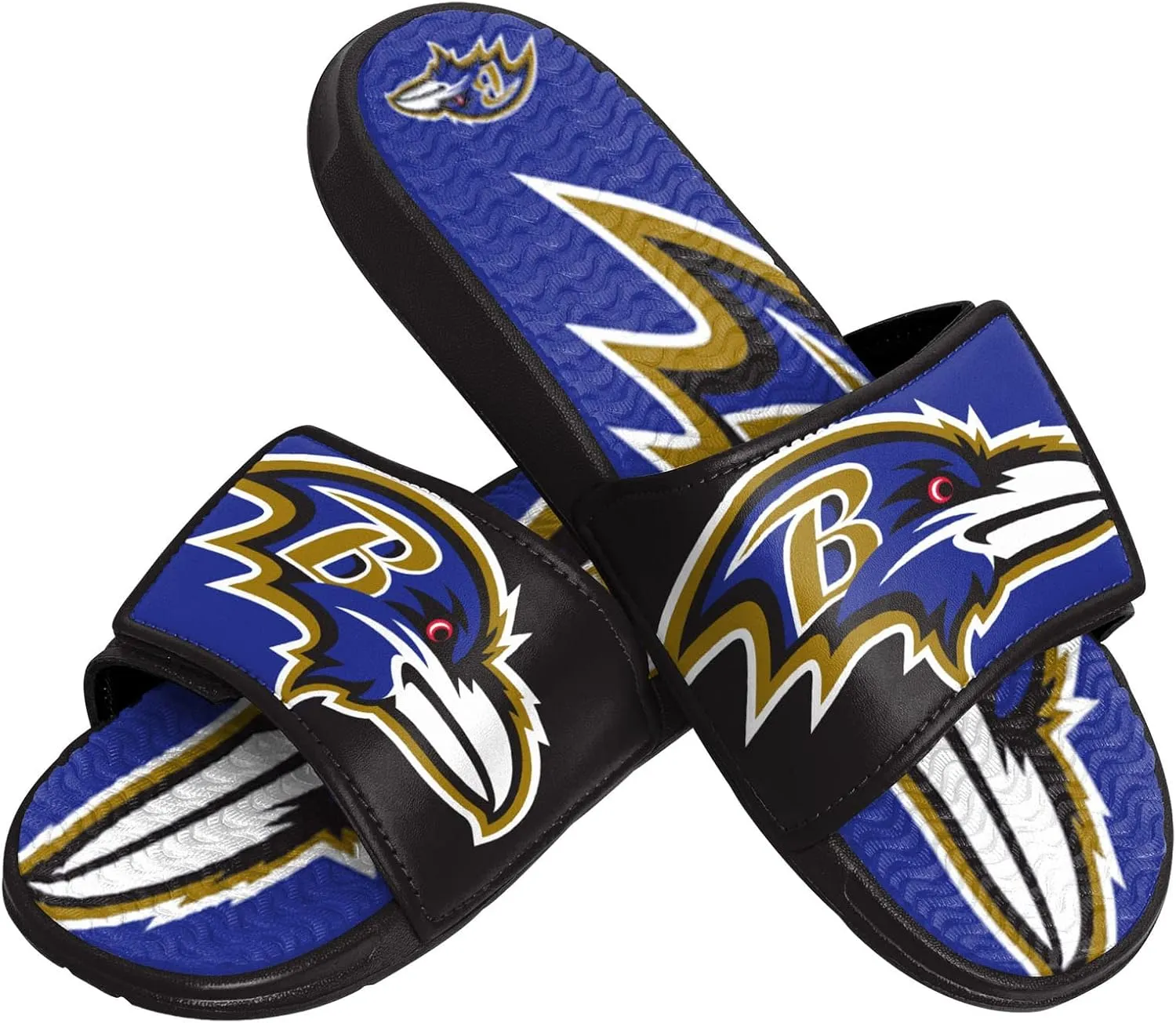 FOCO Boy's NFL Kids Team Logo Sport Shower Gel Slide Flip Flop Sandals
