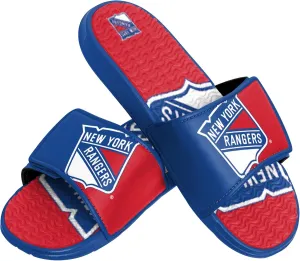 FOCO Men's NHL Team Logo Athletic Sport Shower Flip Flop Sandals Gel Slides
