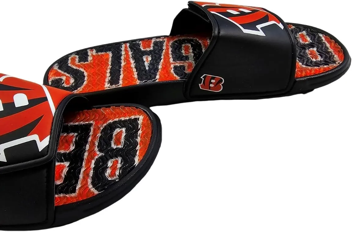 FOCO NFL Unisex Sport Shower Gel Slide Flip Flop Sandals Colorblock Big Logo