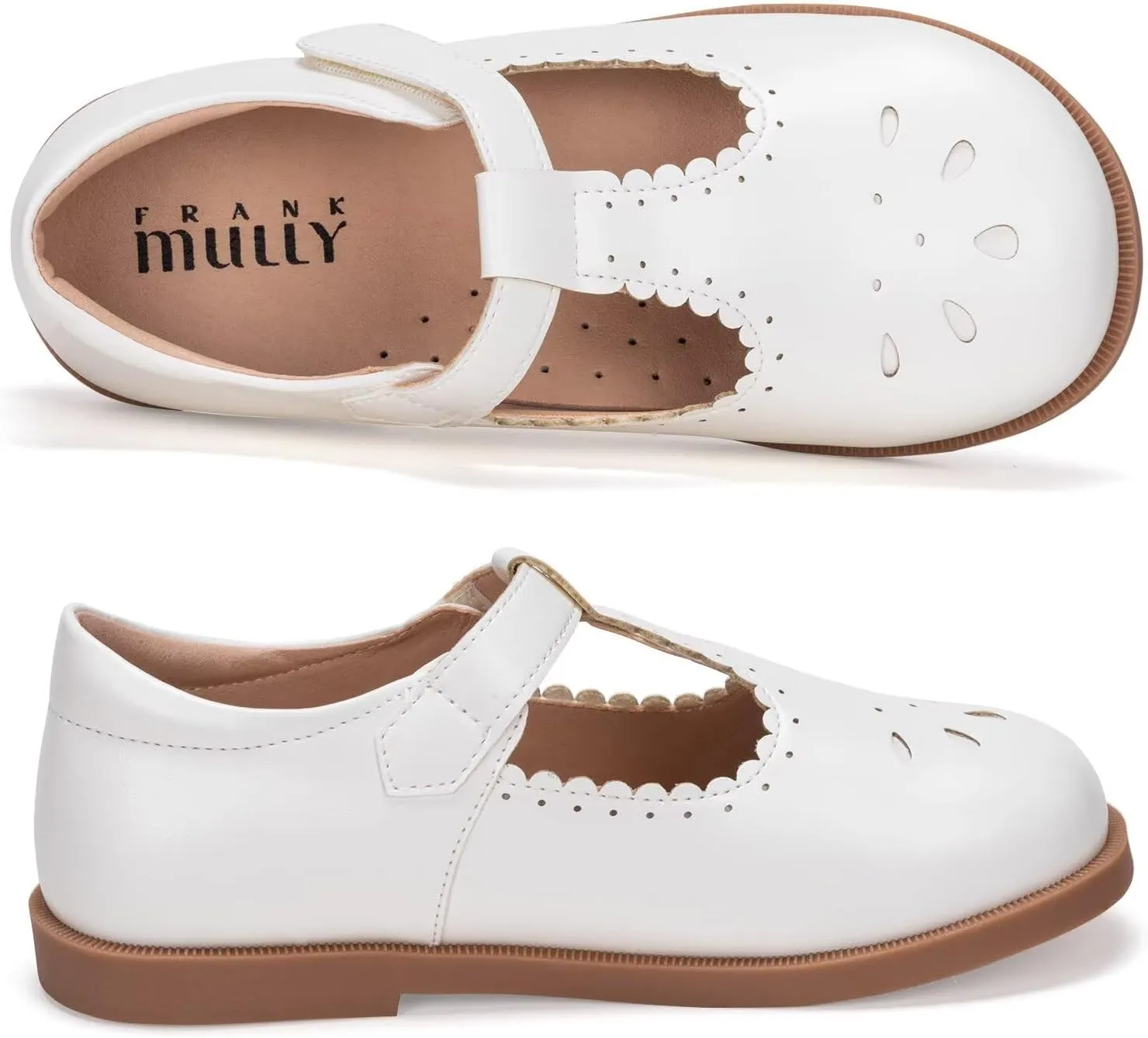Frank Mully Girls Flats Mary Jane Shoes Round Toe Dress Shoes School Oxford Flats for Toddler/Little Kid