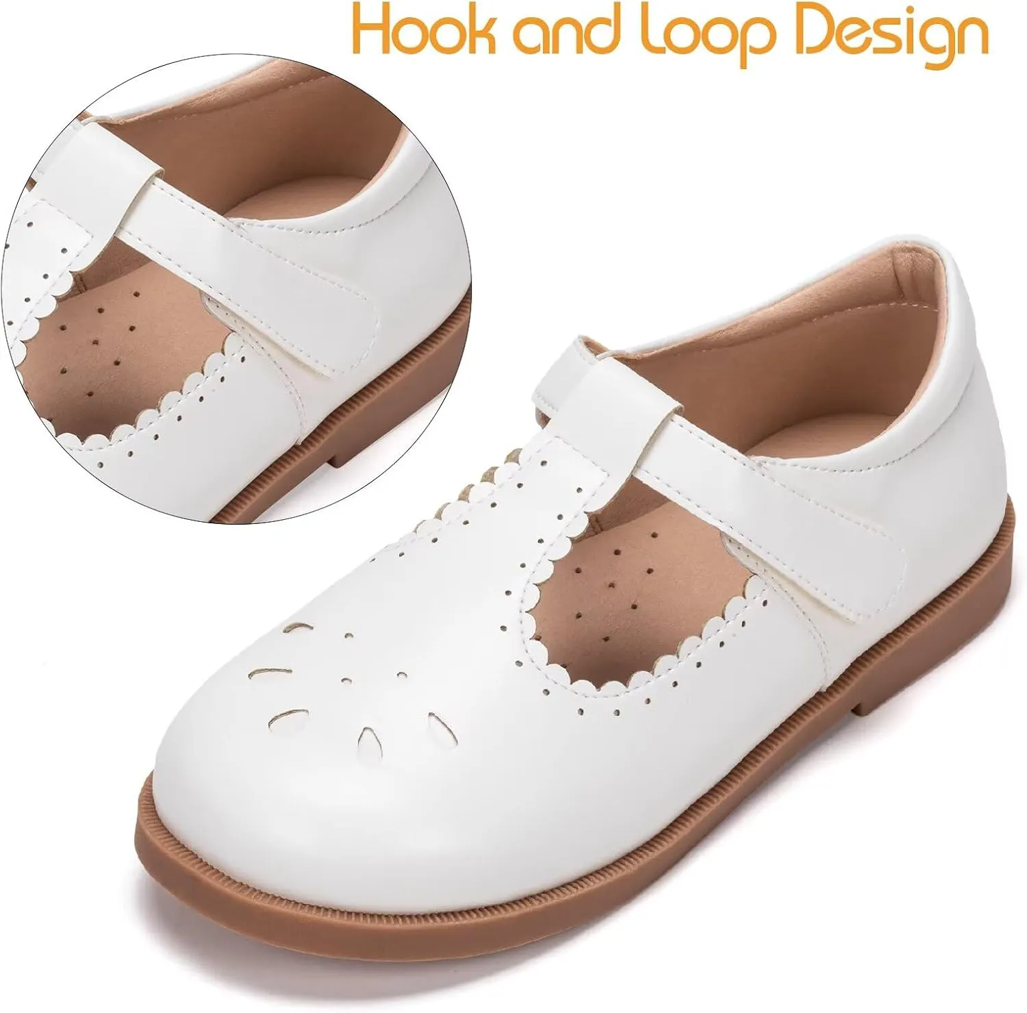 Frank Mully Girls Flats Mary Jane Shoes Round Toe Dress Shoes School Oxford Flats for Toddler/Little Kid