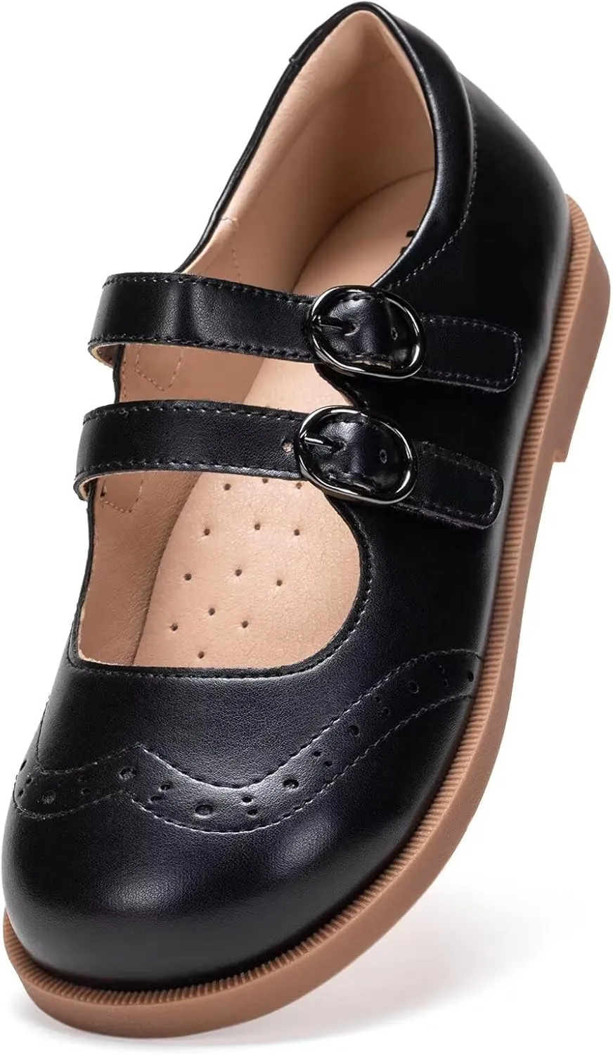 Frank Mully Girls Flats Mary Jane Shoes Round Toe Dress Shoes School Oxford Flats for Toddler/Little Kid