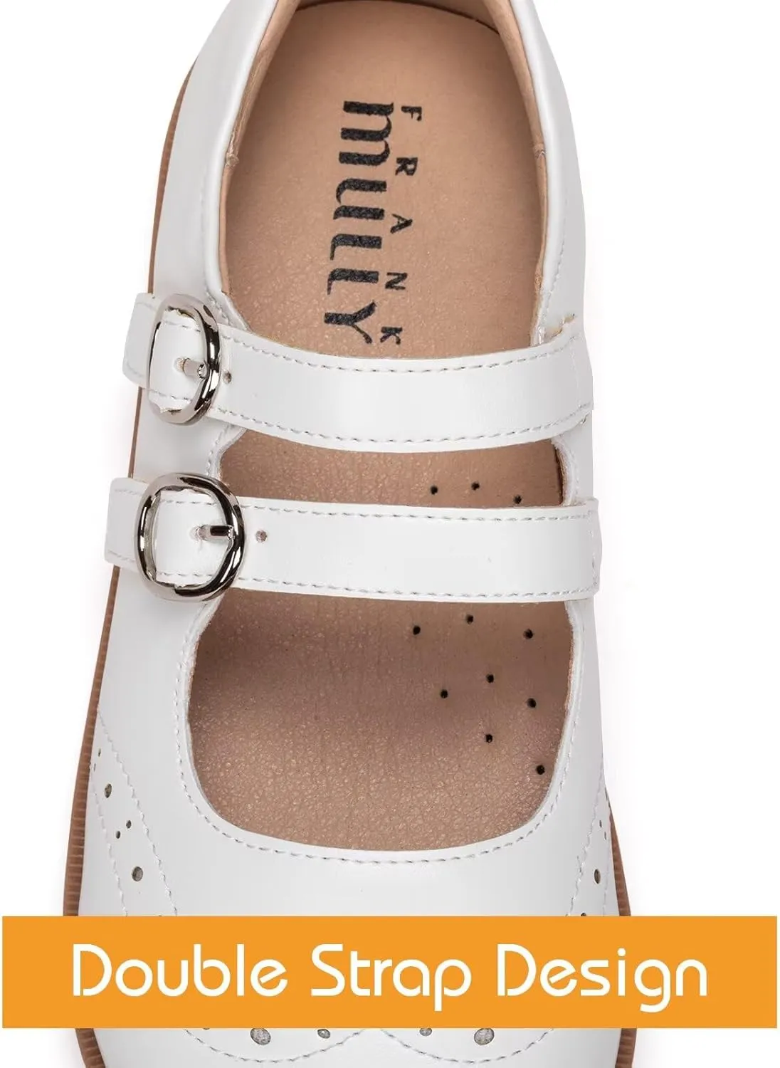 Frank Mully Girls Flats Mary Jane Shoes Round Toe Dress Shoes School Oxford Flats for Toddler/Little Kid