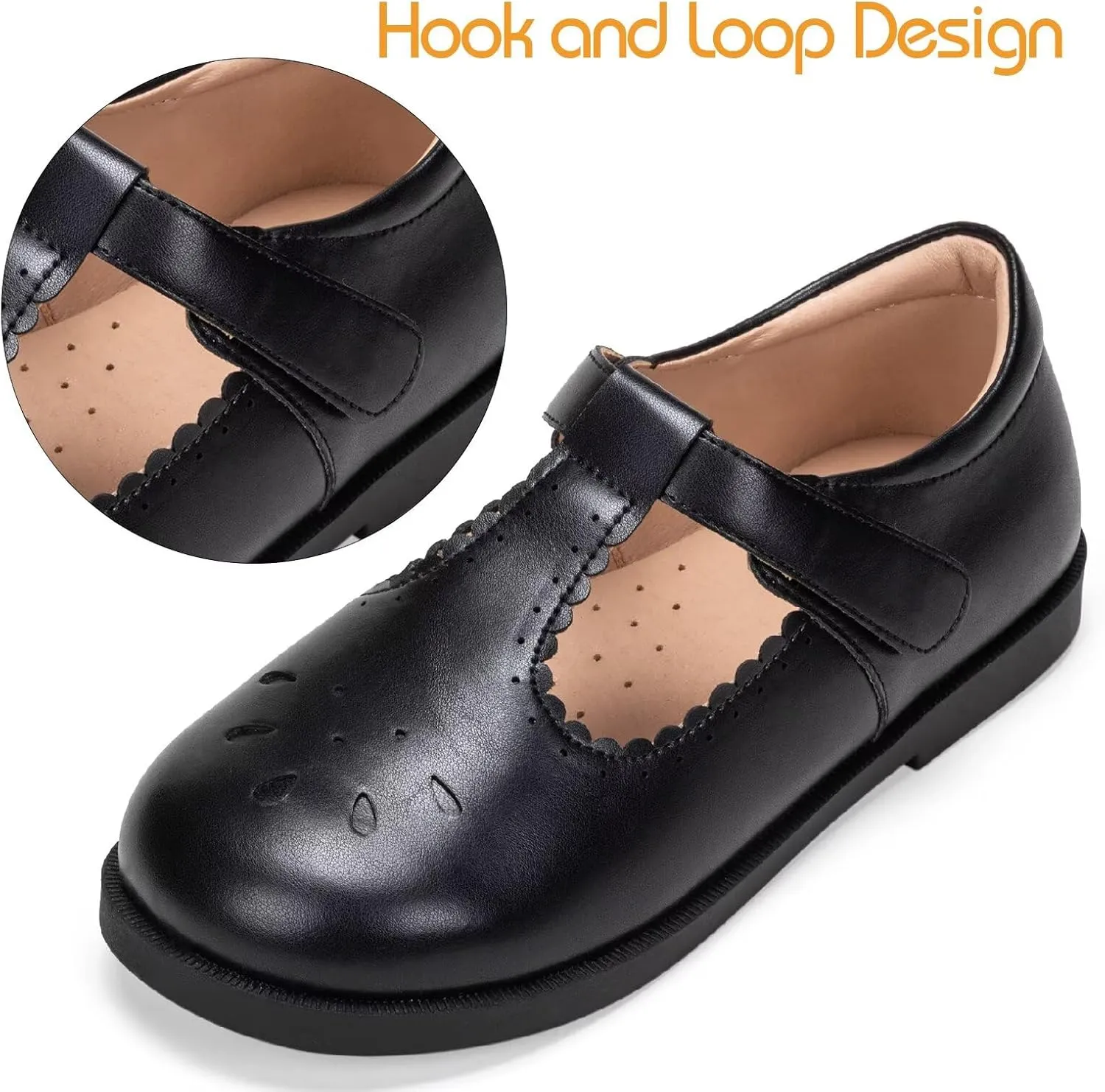 Frank Mully Girls Flats Mary Jane Shoes Round Toe Dress Shoes School Oxford Flats for Toddler/Little Kid
