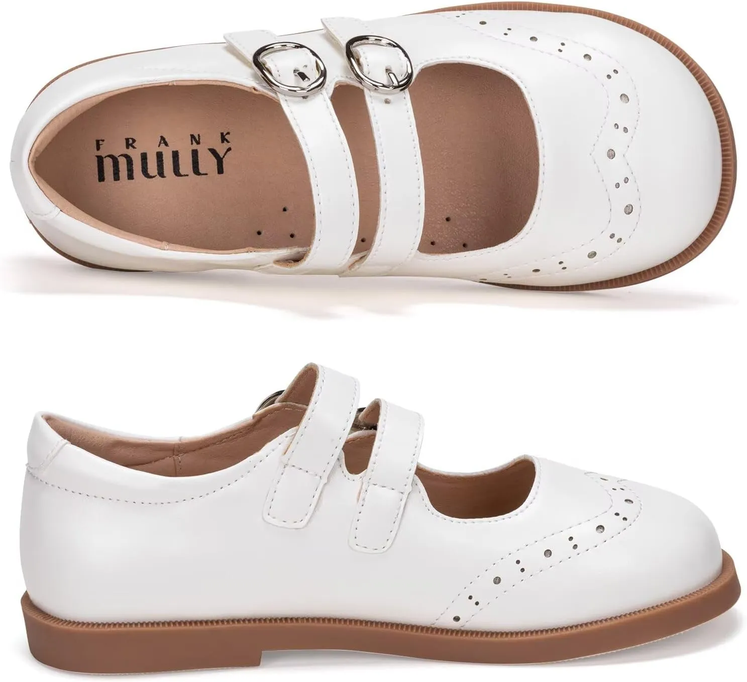 Frank Mully Girls Flats Mary Jane Shoes Round Toe Dress Shoes School Oxford Flats for Toddler/Little Kid