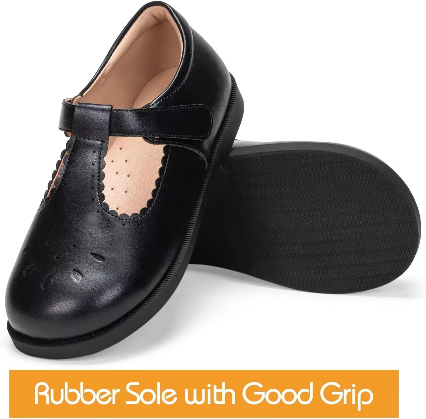 Frank Mully Girls Flats Mary Jane Shoes Round Toe Dress Shoes School Oxford Flats for Toddler/Little Kid