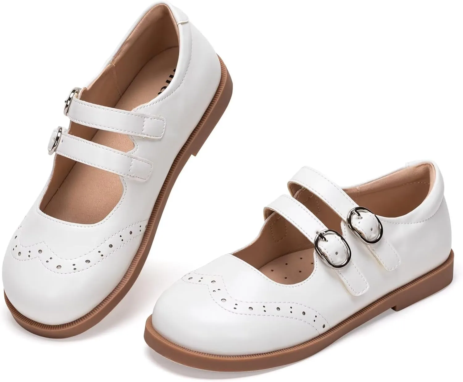 Frank Mully Girls Flats Mary Jane Shoes Round Toe Dress Shoes School Oxford Flats for Toddler/Little Kid