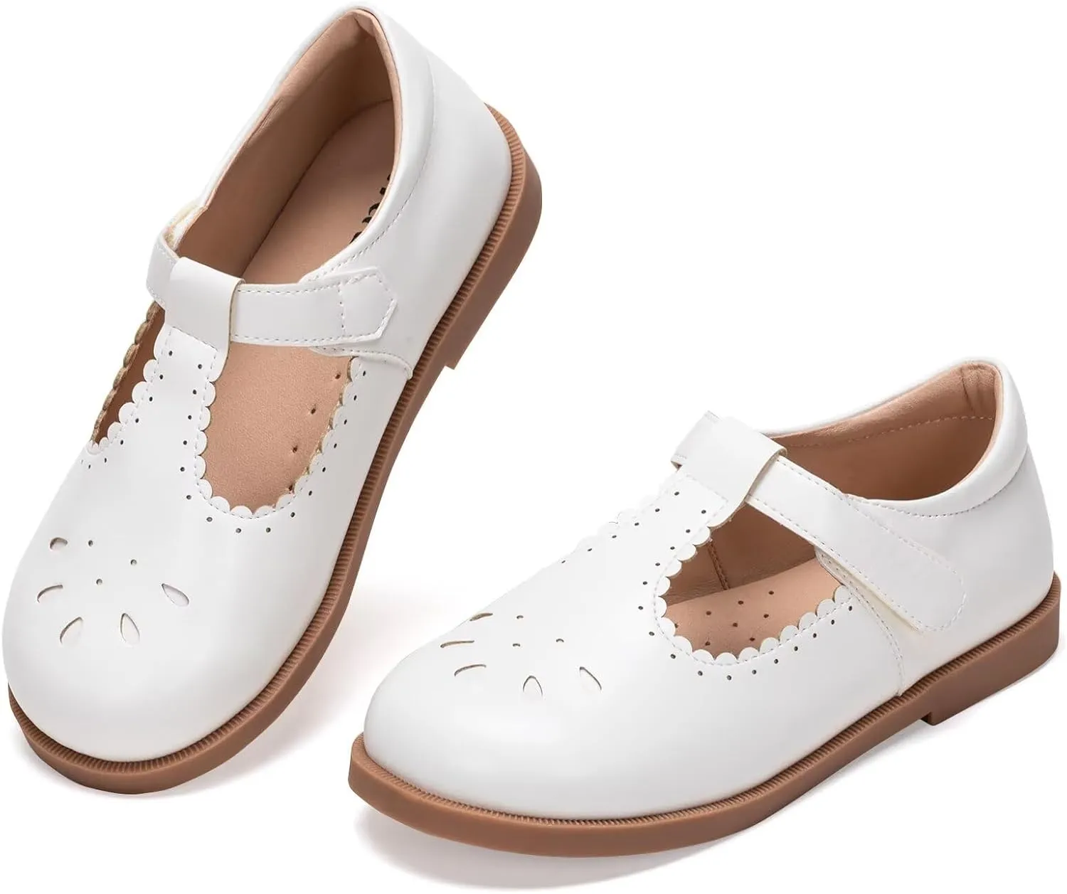 Frank Mully Girls Flats Mary Jane Shoes Round Toe Dress Shoes School Oxford Flats for Toddler/Little Kid