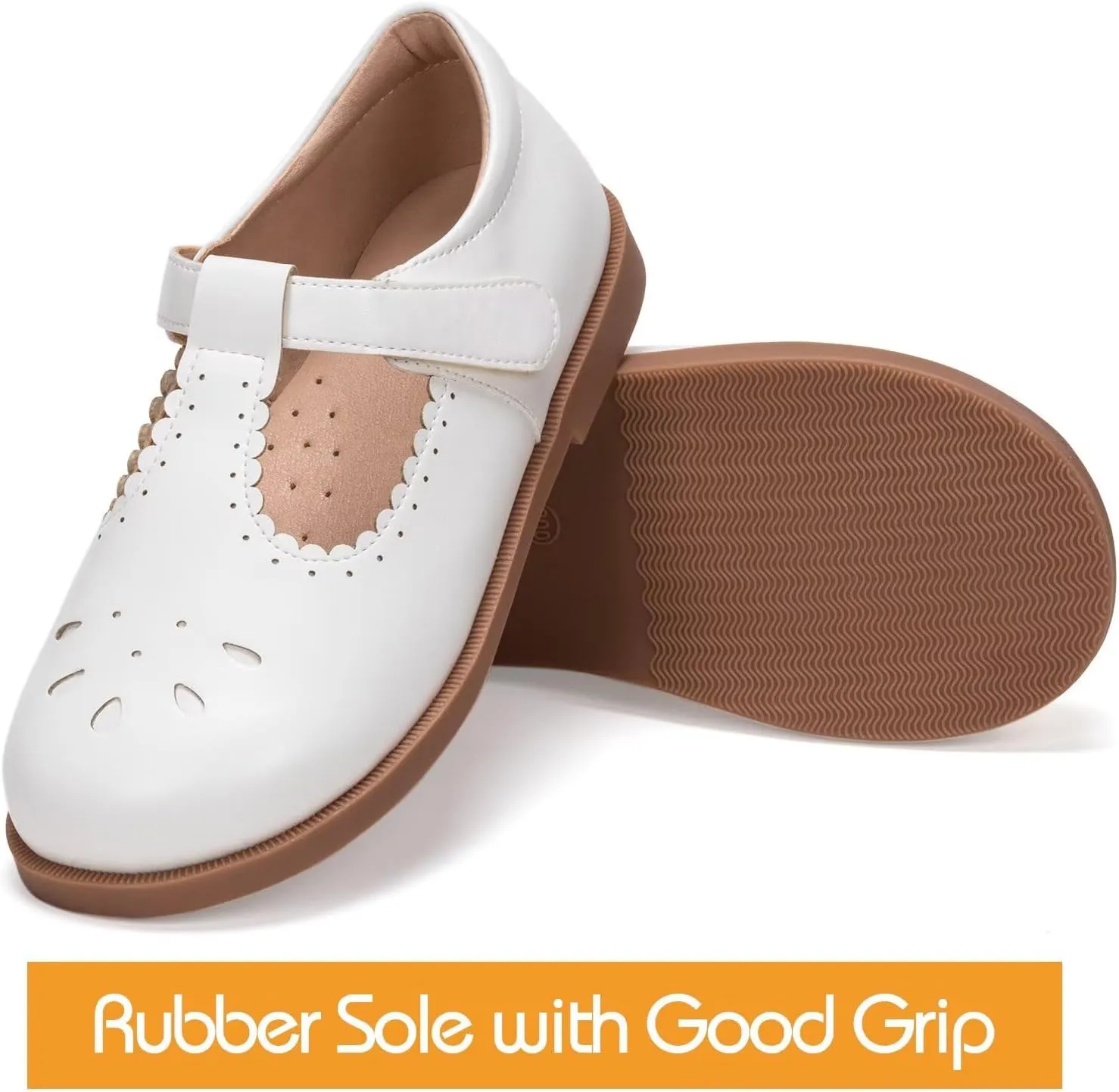 Frank Mully Girls Flats Mary Jane Shoes Round Toe Dress Shoes School Oxford Flats for Toddler/Little Kid