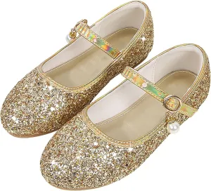 Generic Ballet Shoes for Girls Kids Low Heel Mary Jane Shoes Wedding Party Flat Sneakers Toddler Princess Sandals
