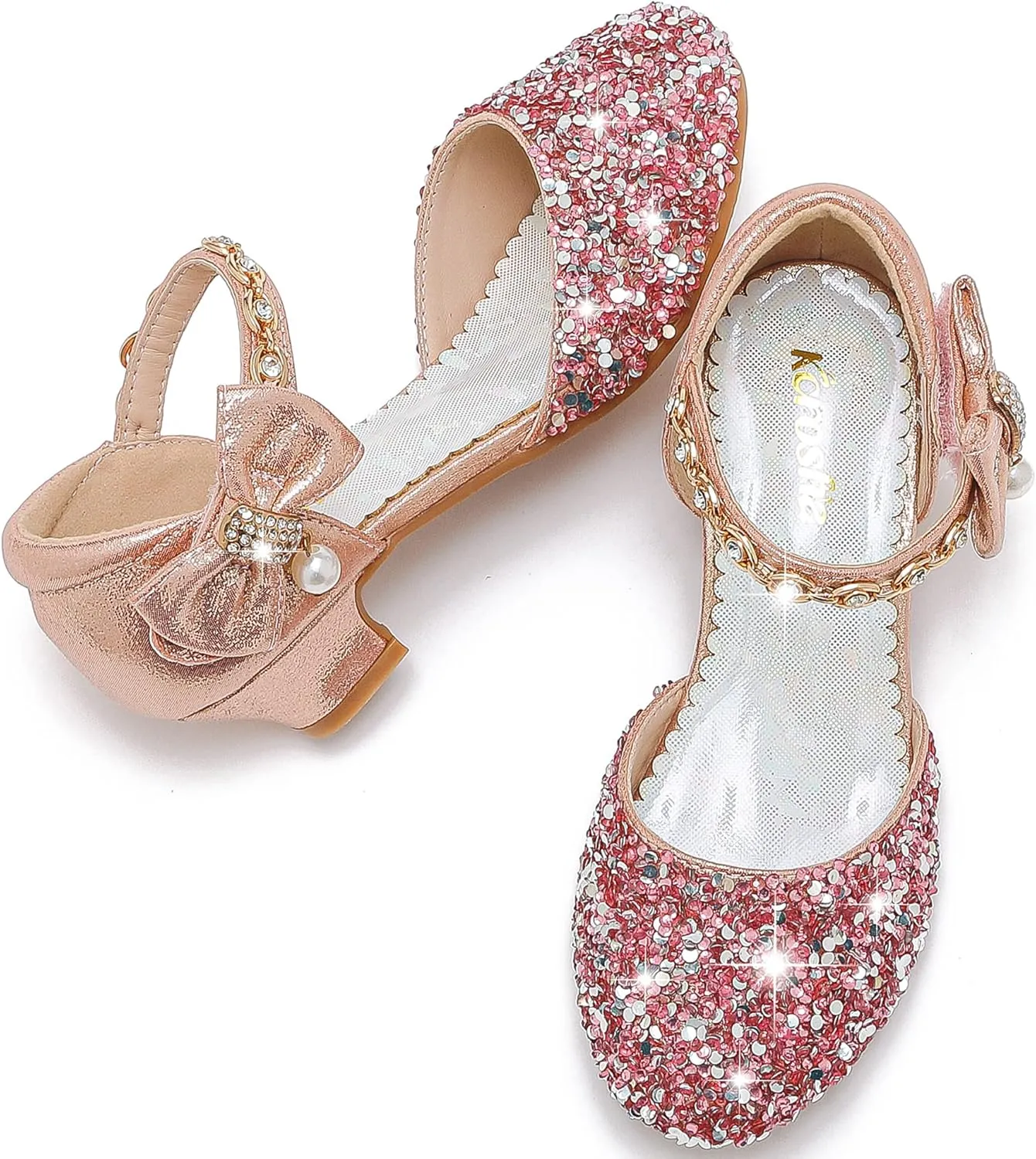 Girls Sandals Closed Toe Heels Wedding Party Girls Dress Shoes Toddler Little Big Kid