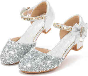 Girls Sandals Closed Toe Heels Wedding Party Girls Dress Shoes Toddler Little Big Kid