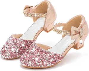 Girls Sandals Closed Toe Heels Wedding Party Girls Dress Shoes Toddler Little Big Kid