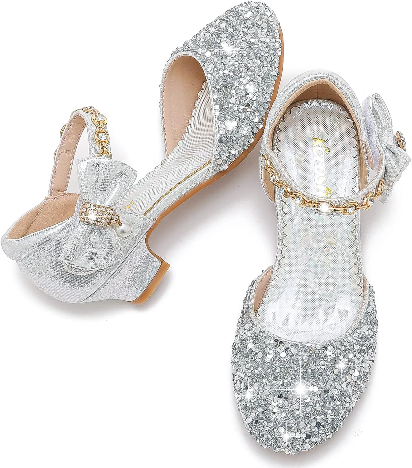 Girls Sandals Closed Toe Heels Wedding Party Girls Dress Shoes Toddler Little Big Kid