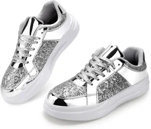 Glitter Sneakers for Women - Sparkly Bling Sequin Sneakers for Wedding, Party & Casual Wear