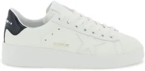 Golden Goose Women's Fashion Distressed Sneakers - Italian Leather Pure Star Shiny Trendy Shoes, White Sneakers