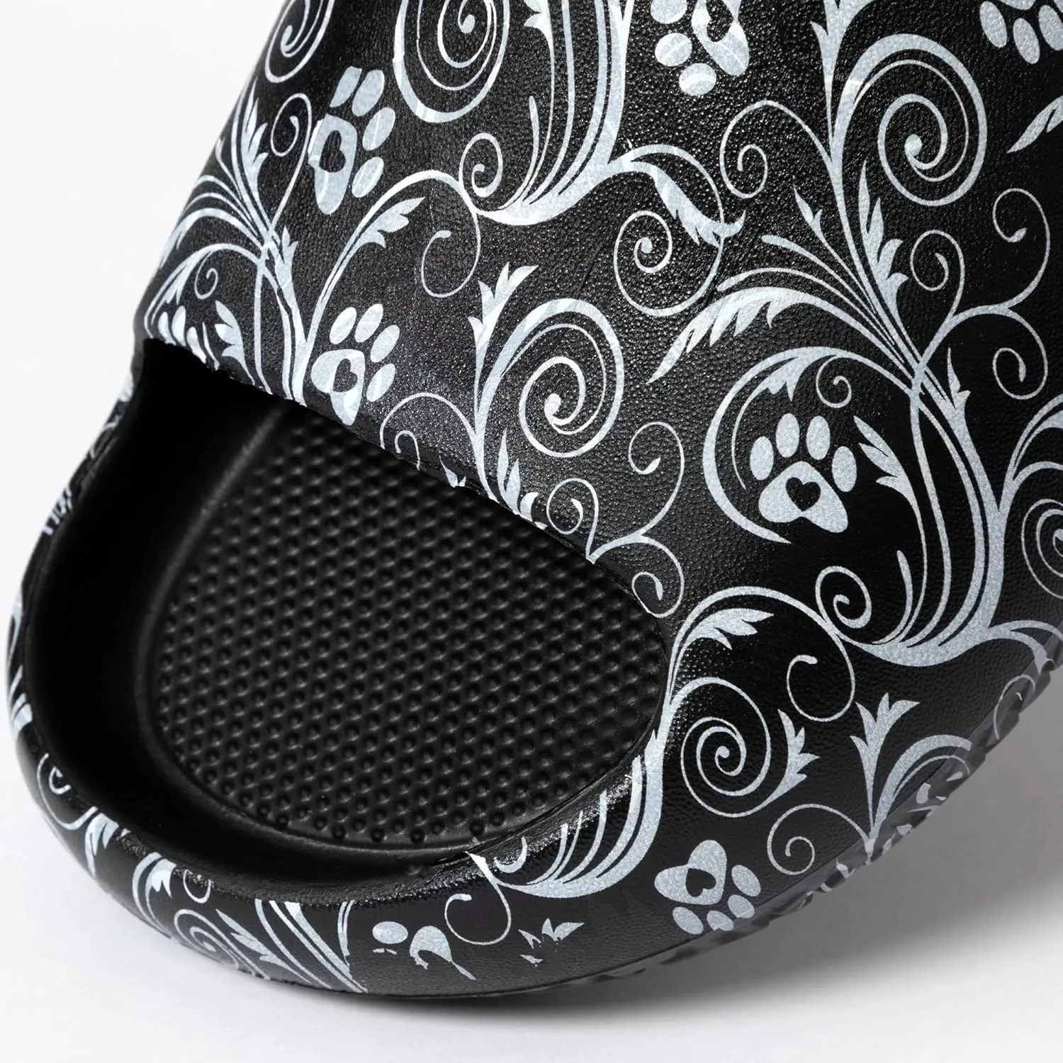 GreaterGood Paw Print Pillow Slides Lightweight EVA Slip On Sandals Cushioned Sole Quick Dry Animal Lover Shoes for Women