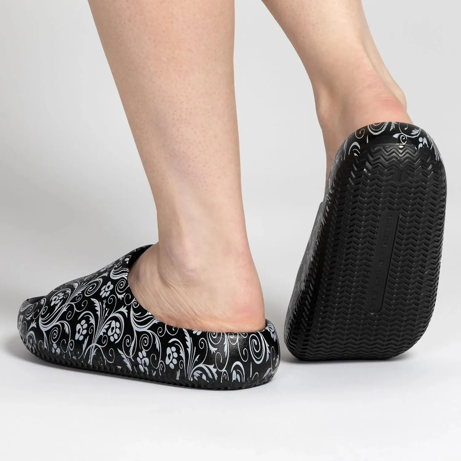 GreaterGood Paw Print Pillow Slides Lightweight EVA Slip On Sandals Cushioned Sole Quick Dry Animal Lover Shoes for Women
