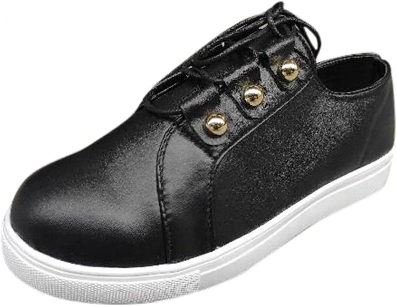 Hbeylia Platform Fashion Sneakers For Women Casual Leather Lace Up Chunky Bottom High Heels Slip On Flats Walking Shoes Low Top Play Sneakers Running Sport Shoes For Girls
