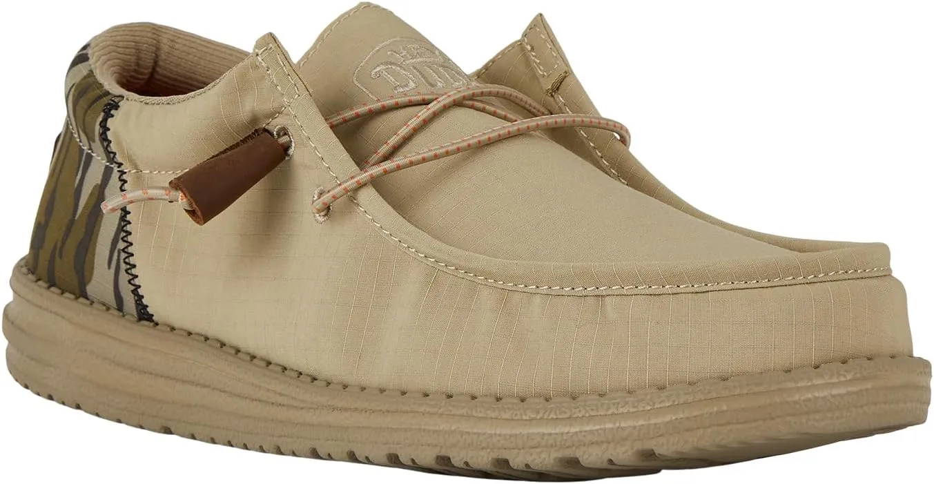 Hey Dude Wally Funk Mossy Oak Original Bottomland Loafers for Men - Ripstop Upper - Round-Toe Silhouette