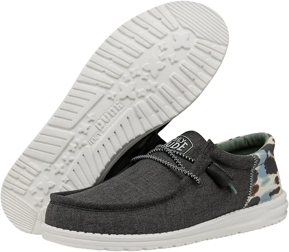 Hey Dude Wally Funk Mossy Oak Original Bottomland Loafers for Men - Ripstop Upper - Round-Toe Silhouette