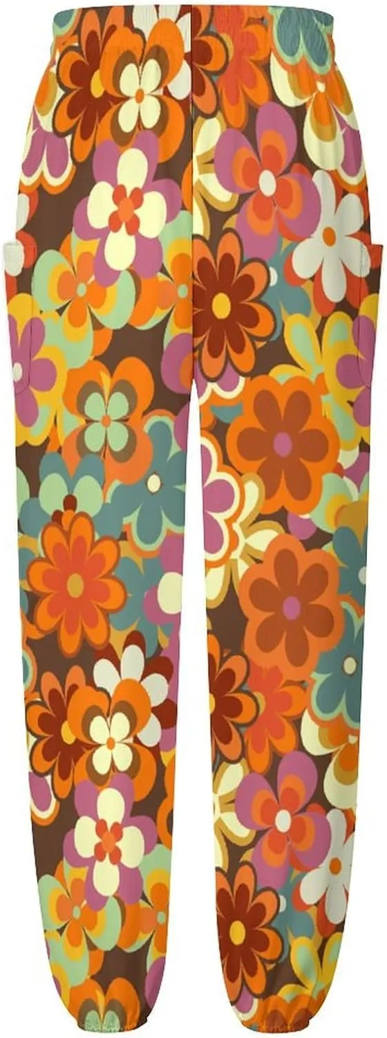 Hippie Floral Print Yoga Bloomers Womens Hippie Harem Pant Lantern Pants Elastic Gym Leggings Loose Casual Slacks