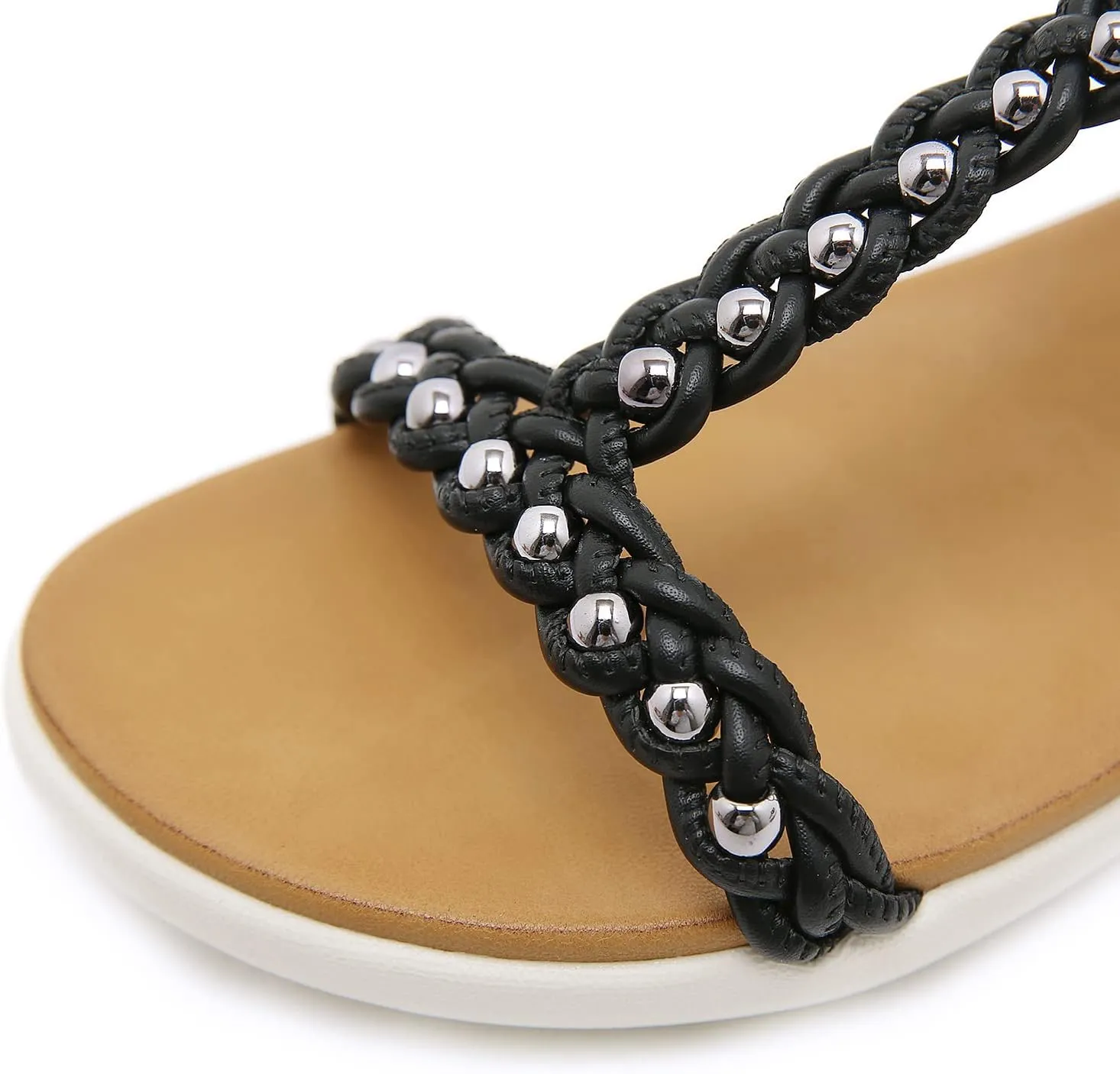 HNGHOU Women's Summer Sandals Shoes Casual Comfort Open Toe Shoes Flat Sandals