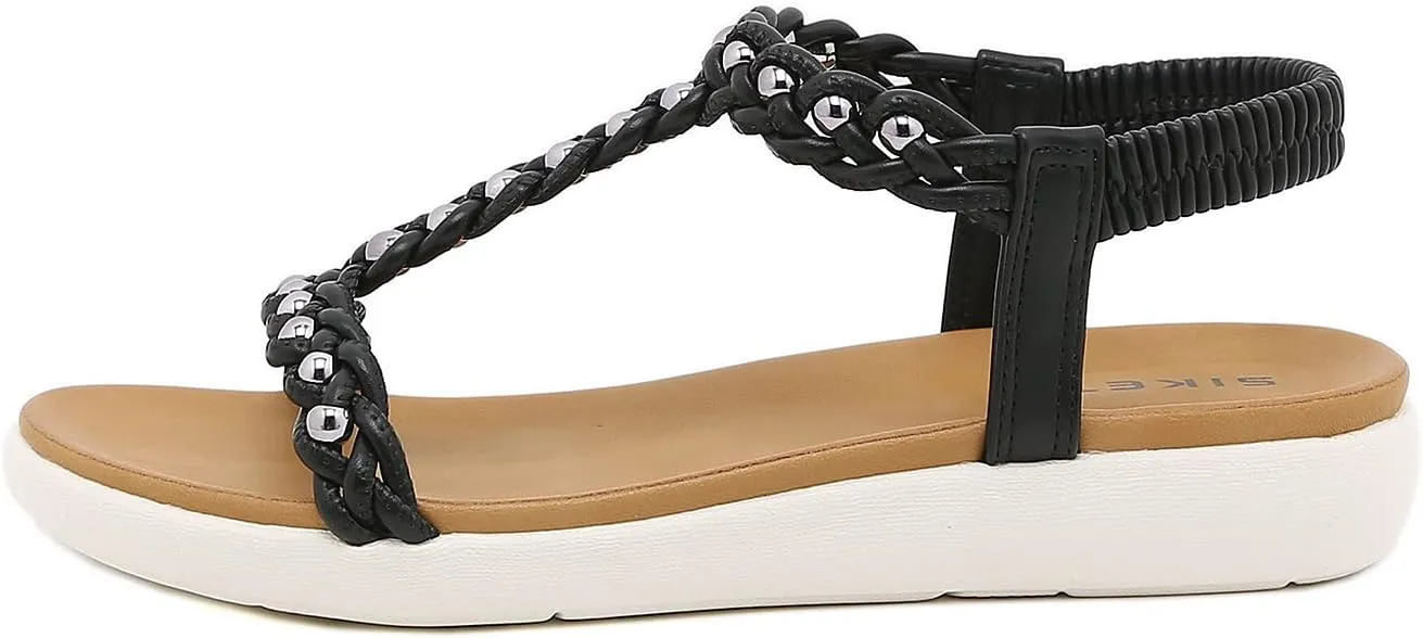 HNGHOU Women's Summer Sandals Shoes Casual Comfort Open Toe Shoes Flat Sandals