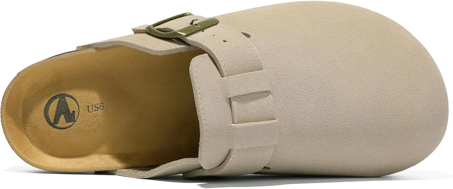 HOMETRUE Womens Clogs Slippers Sandals with Cushioned Cork-Footbed