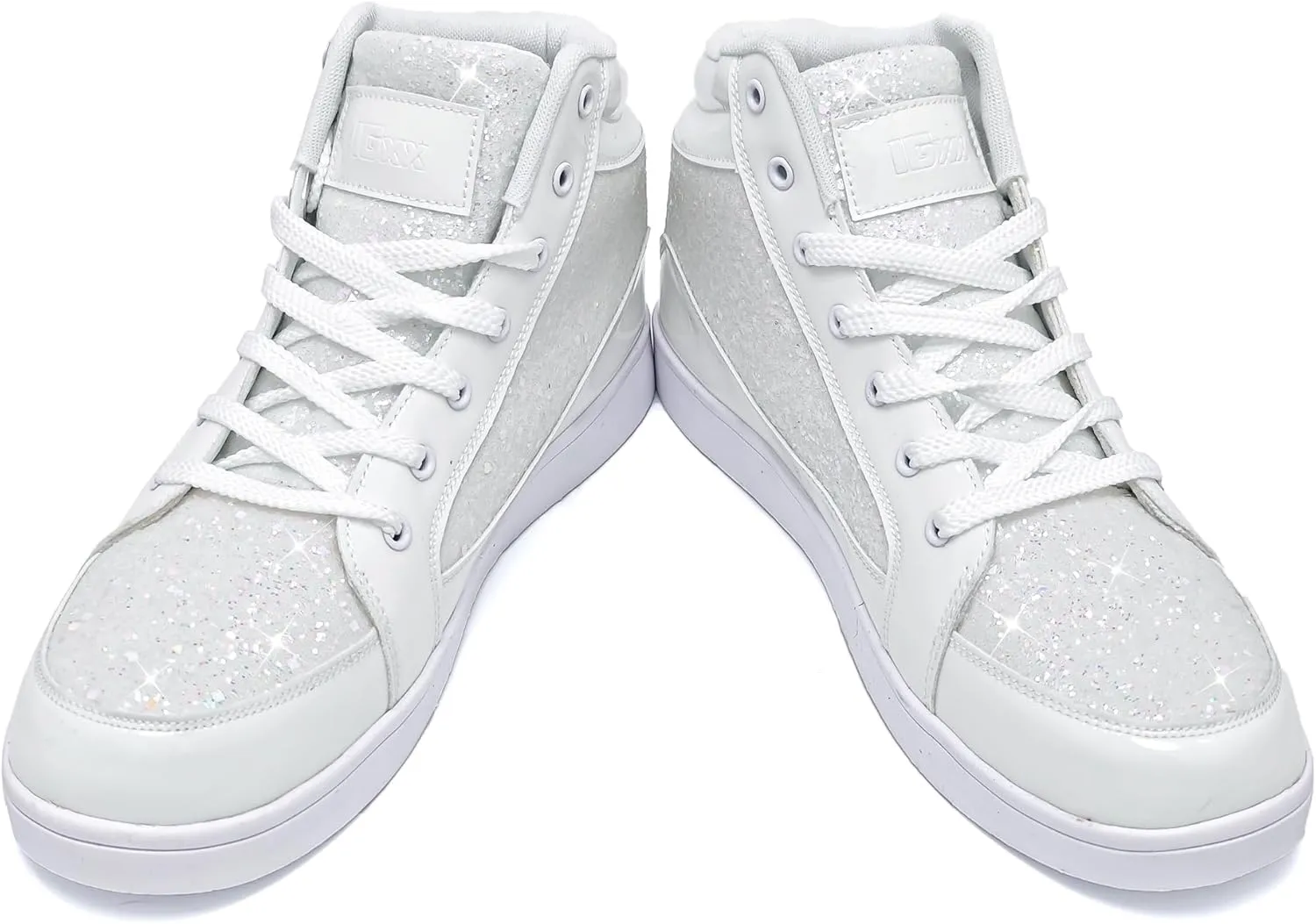 IGxx Glitter Shoes for Men Fashion High Top Casual Sequin Sparkly Sneakers Men's Bling Shiny Men