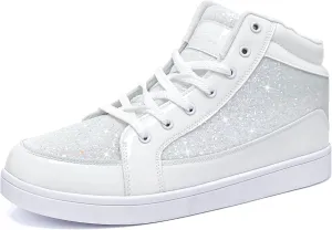 IGxx Glitter Shoes for Men Fashion High Top Casual Sequin Sparkly Sneakers Men's Bling Shiny Men