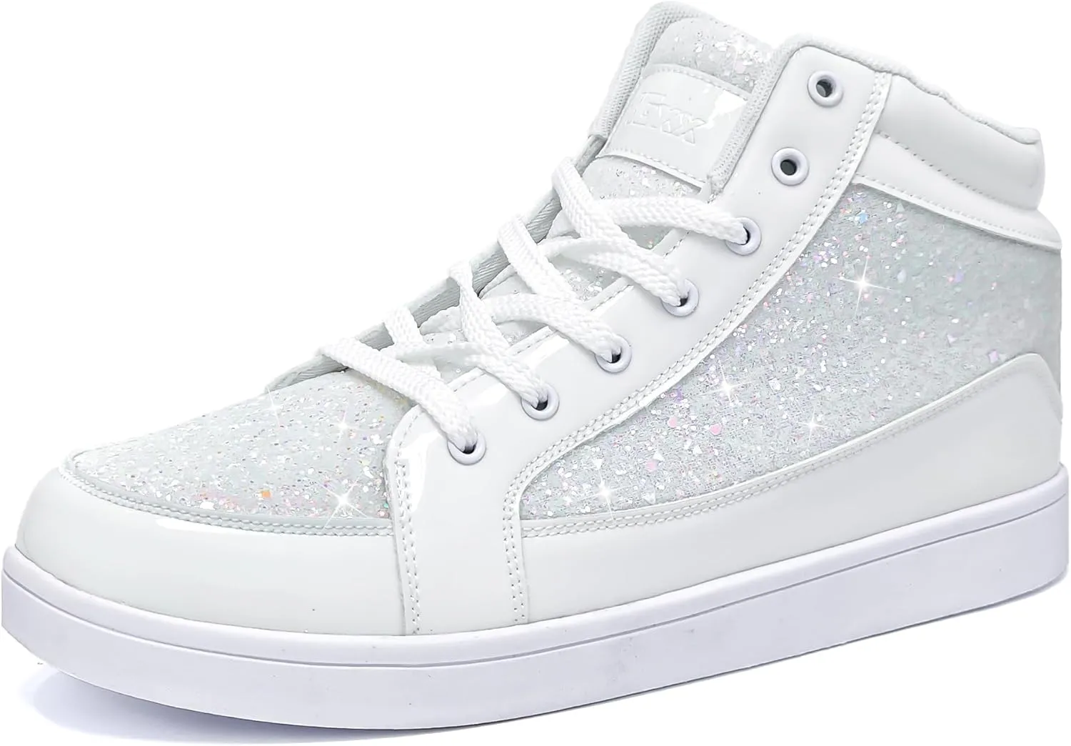 IGxx Glitter Shoes for Men Fashion High Top Casual Sequin Sparkly Sneakers Men's Bling Shiny Men