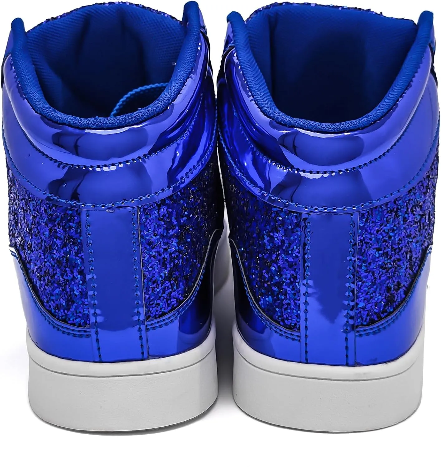 IGxx Glitter Shoes for Men Fashion High Top Casual Sequin Sparkly Sneakers Men's Bling Shiny Men