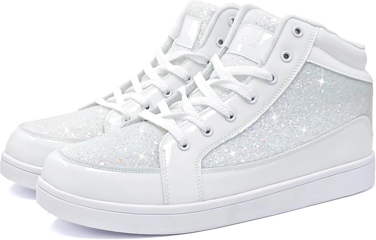 IGxx Glitter Shoes for Men Fashion High Top Casual Sequin Sparkly Sneakers Men's Bling Shiny Men