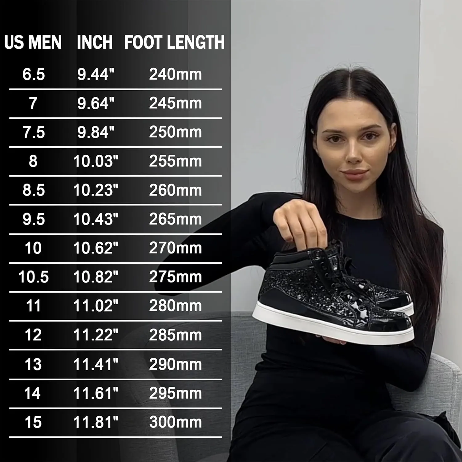 IGxx Glitter Shoes for Men Fashion High Top Casual Sequin Sparkly Sneakers Men's Bling Shiny Men
