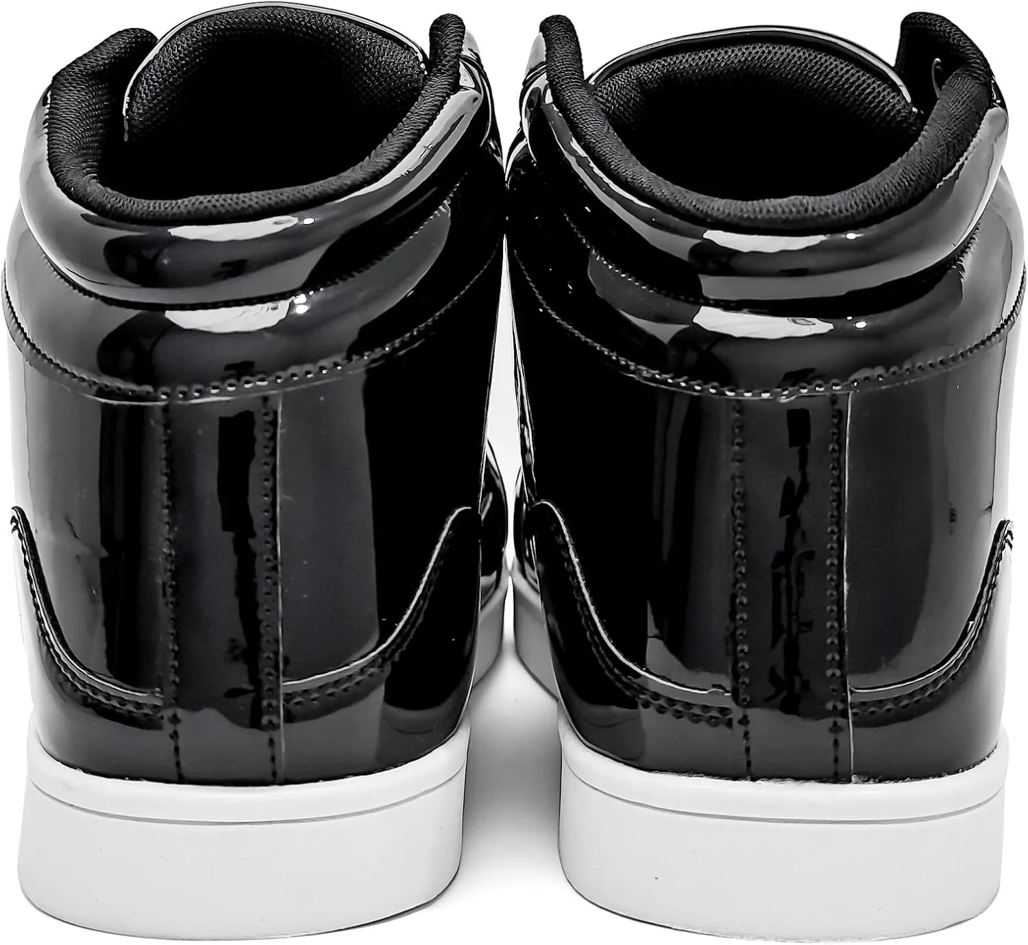 IGxx Men's Sneakers Punk Ankle Boots for Men Metal Rivet High Top Lace-up Running Basketball Shoes for Shiny Metal Decoration Shoes Motorcycle Boots