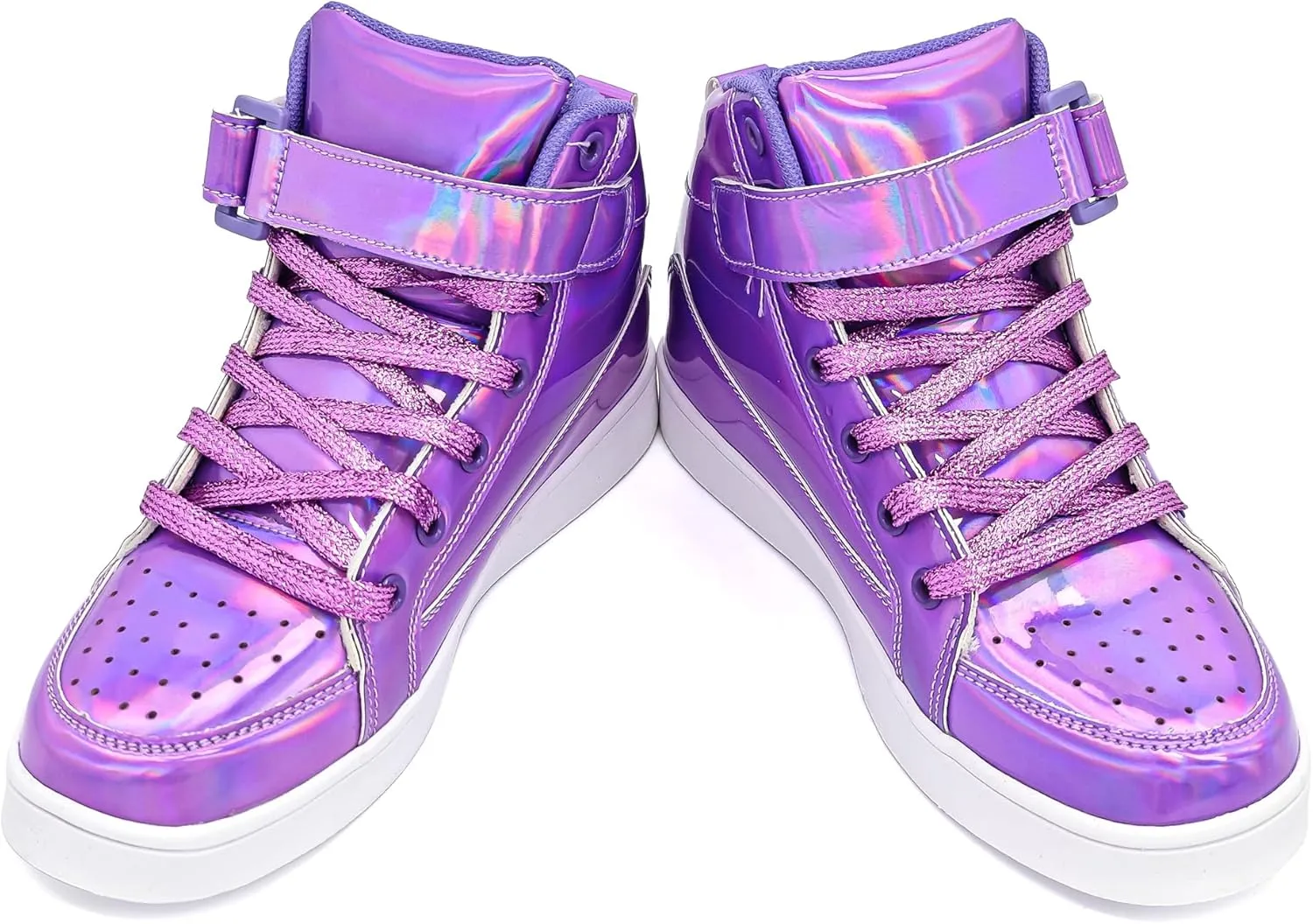IGxx Sequins Shoes for Kids Boys Fashion Sparkle Gold Shoes Bling Shiny High Top Sneakers Girls Hook&Loop